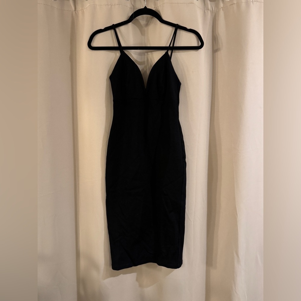 Solemio Classic Black Body-con Dress